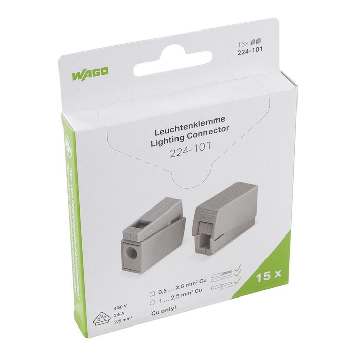 TERMINAL LIGHT BODIES 15PCS 0.5 - 2.5 MM2 WAGO