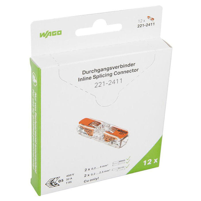 QUICK CONNECT CABLE CLAMP 12 PCS 2X0.2-4MM2 WAGO