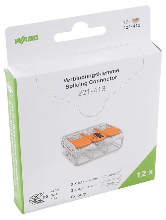 QUICK CONNECT CABLE CLAMP 12 PCS 3X0.2-4MM2 WAGO