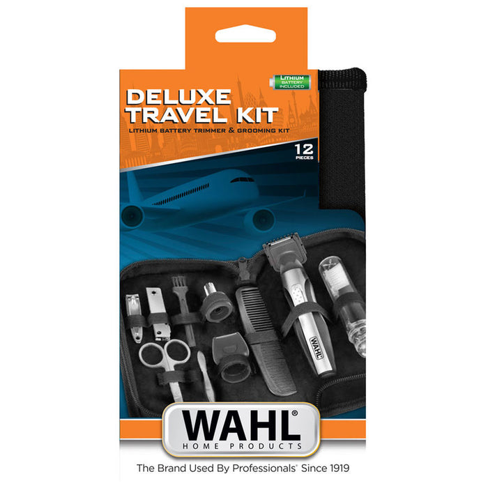 Wahl Travel Kit Deluxe Black, Stainless steel