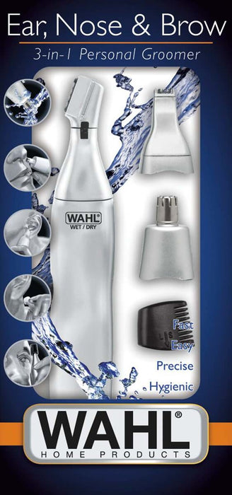 Wahl Ear, Nose & Brow 3-In-1 precision trimmer Silver