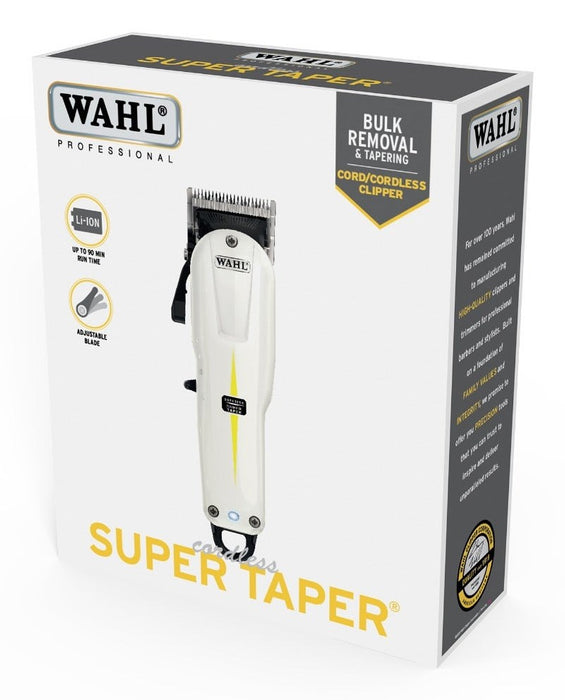 WAHL Cordless Super Taper Black, White Lithium-Ion (Li-Ion)