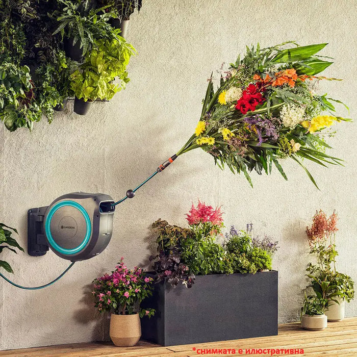 WALL BOX WITH HOSE ROLLUP M/L 1/2’’ 25M GARDENA 18620-20 - Макари и колички<<<Напояване<<<Градина<<<Praktiker&&&Макари