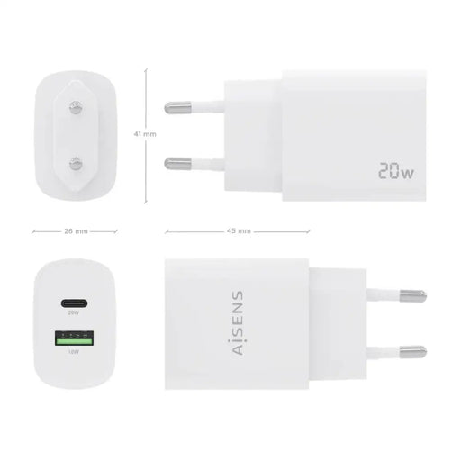 Wall Charger Aisens A110-0754 White 20 W (1 Unit) - Електроника Телефони и таблети<<<Компютри|