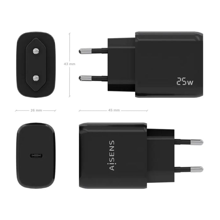 Wall Charger Aisens A110-0757 25 W Black (1 Unit) - Електроника Телефони и таблети<<<Компютри|