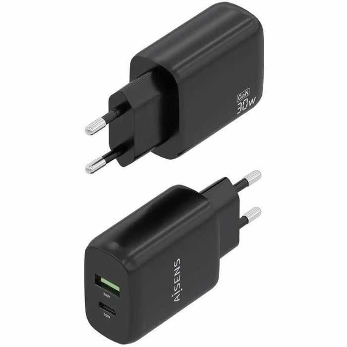 Wall Charger Aisens A110-0924 Black 30 W - Електроника Телефони и таблети<<<Компютри| Електроника<<<BigBuy&&&USB