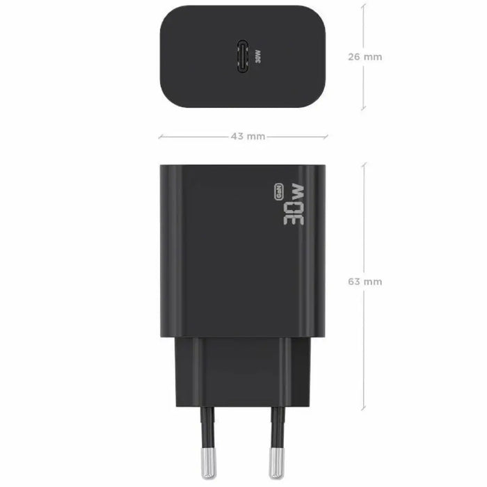 Wall Charger Aisens A110-0941 Black 30 W - Електроника Телефони и таблети<<<Компютри| Електроника<<<BigBuy&&&USB