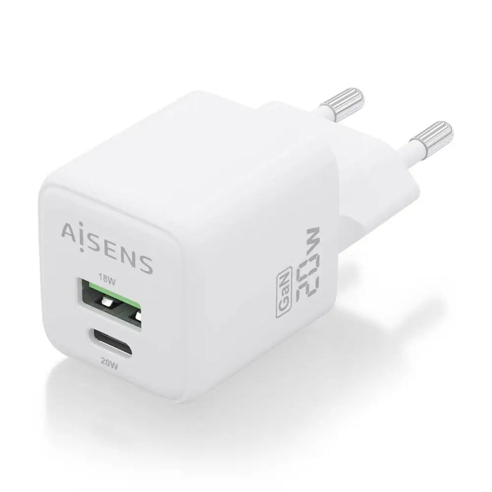 Wall Charger Aisens ASCH-20W2P010-W White 20 W (1 Unit) - Електроника Телефони и таблети<<<Компютри|