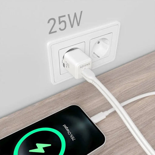 Wall Charger Aisens ASCH-25W2P014-W White 25 W (1 Unit) - Електроника Телефони и таблети<<<Компютри|