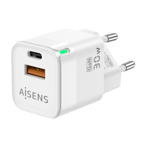 Wall Charger Aisens ASCH-30W2P004-W White 30 W (1 Unit) - Електроника Телефони и таблети<<<Компютри|