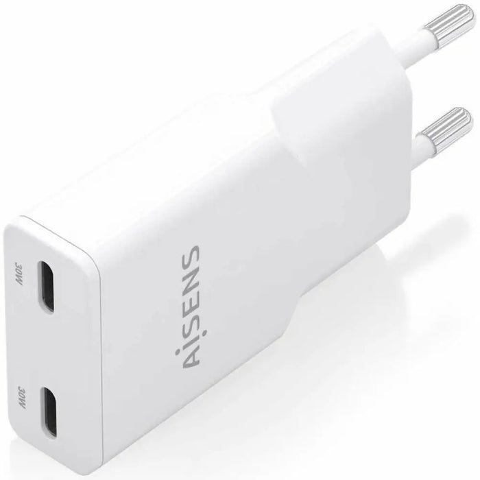 Wall Charger Aisens ASCH-30W2P048-W White 30 W - Електроника Телефони и таблети<<<Компютри| Електроника<<<BigBuy&&&USB