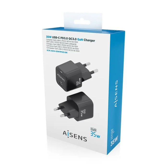 Wall Charger Aisens ASCH-35W1P023-BK Black 35 W (1 Unit) - Електроника Телефони и таблети<<<Компютри|