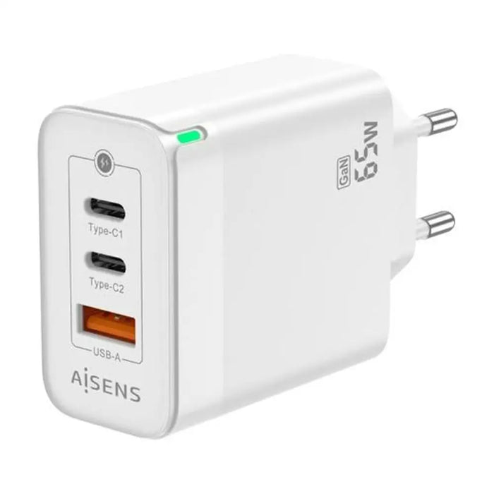 Wall Charger Aisens ASCH-65W3P007-W White 65 W - Електроника Телефони и таблети<<<Компютри| Електроника<<<BigBuy&&&USB
