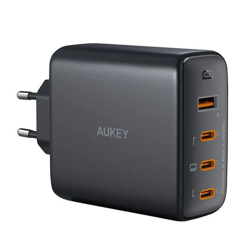 Wall charger Aukey PA-B7S 1xUSB-A 3xUSB-C 100W GaN (black) - mains chargers<<<Chargers<<<GSM Accessories<<<InnproXML
