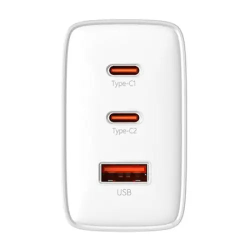 Wall charger Baseus OS-Cube Pro 2xUSB-C + USB 65W (white) - mains chargers<<<Chargers<<<GSM