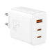 Wall charger Baseus OS-Cube Pro 2xUSB-C + USB 65W (white) - mains chargers<<<Chargers<<<GSM