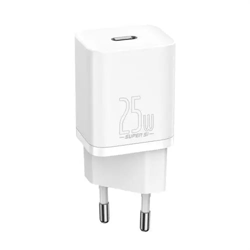 Wall charger Baseus Super Si Quick Charger 1C 25W (white) - Travel Charger<<<Accessories<<<Основна<<<DunaXML&&&mains