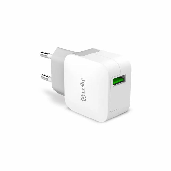 Wall Charger Celly 12 W White - Електроника Телефони и таблети<<<Компютри| Електроника<<<BigBuy&&&USB зарядни и