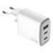 Wall Charger Celly UPTC1USB2USBC65 White - Електроника Телефони и таблети<<<Компютри| Електроника<<<BigBuy&&&USB