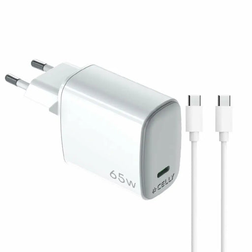 Wall Charger Celly UPTC1USBC65WCTC White - USB зарядни и кабели<<<Електроника Телефони и таблети<<<Компютри|