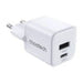 Wall Charger Choetech PD30W Dual ports 1C1A (White) - mains chargers<<<Chargers<<<GSM Accessories<<<InnproXML