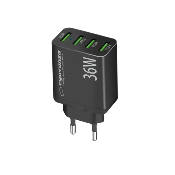 Wall Charger Esperanza EZC107K Black - USB зарядни и кабели<<<Електроника Телефони и таблети<<<Компютри|