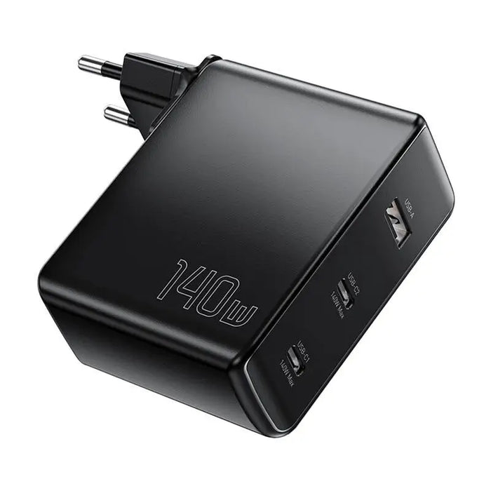 Wall charger Essager ECT2CA-MQB01-Z 2xUSB-C USB-A 140W (black) - mains chargers<<<Chargers<<<GSM Accessories<<<InnproXML