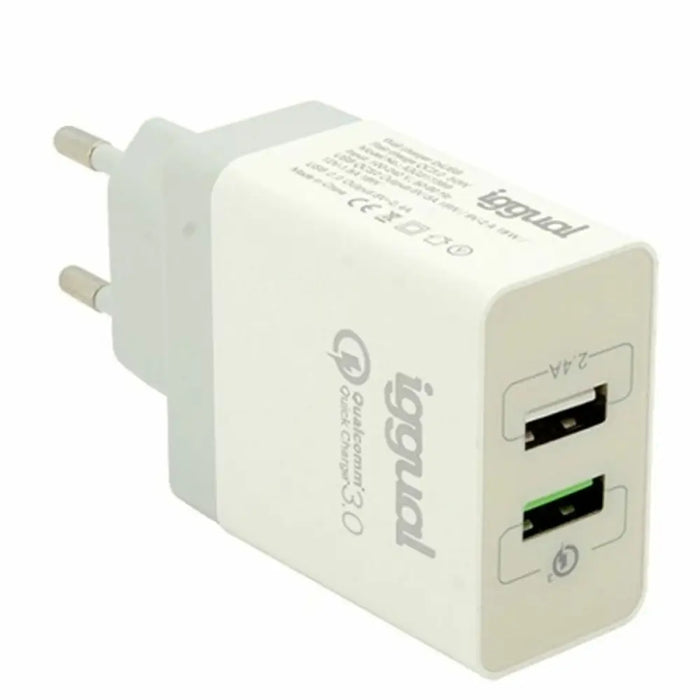 Wall Charger iggual IGG317389 - Електроника Телефони и таблети<<<Компютри| Електроника<<<BigBuy&&&USB зарядни и