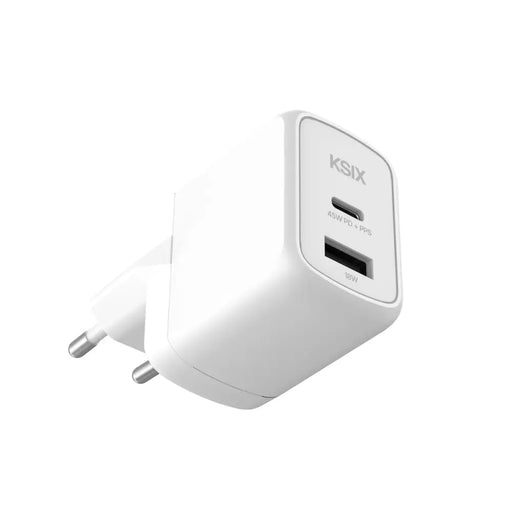 Wall Charger KSIX White 45 W - Електроника Телефони и таблети<<<Компютри| Електроника<<<BigBuy&&&USB зарядни и