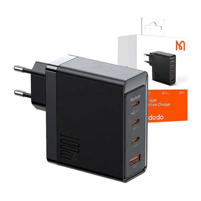 Wall charger McDodo GAN 3xUSB-C + USB 100W (black) - mains chargers<<<Chargers<<<GSM Accessories<<<InnproXML