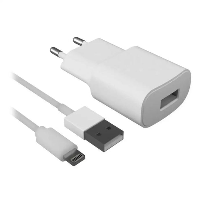 Wall Charger + MFI Certified Lightning Cable Contact Apple-compatible 2.1A White - Електроника Телефони и