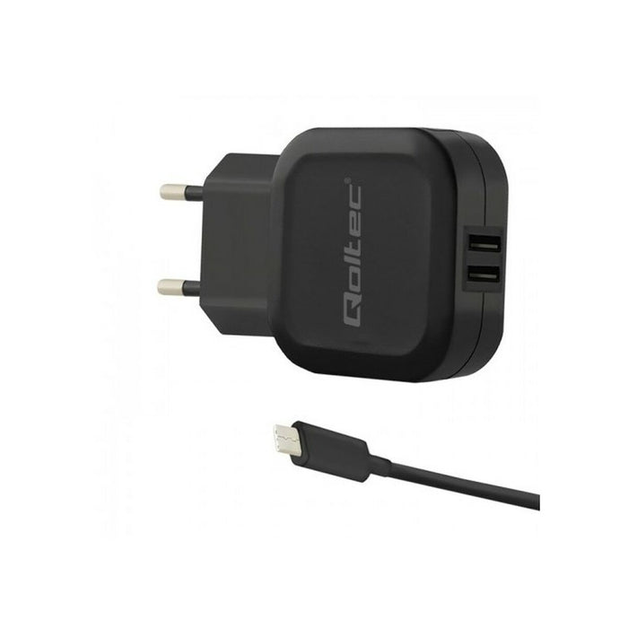 Wall Charger Qoltec 50188 Black 17 W - USB зарядни и кабели<<<Електроника Телефони и таблети<<<Компютри|