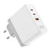 Wall charger Vention FEGW0-EU 2xUSB-C USB- A 100W/100W/30W GaN (white) - mains chargers<<<Chargers<<<GSM