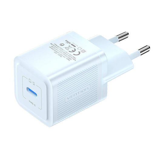 Wall charger Vention FEPL0-EU USB-C 20W GaN (blue) - mains chargers<<<Chargers<<<GSM