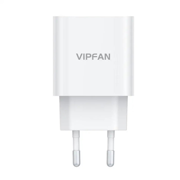 Wall charger VFAN E04 USB-C 20W QC 3.0 + Lightning cable (white) - mains chargers<<<Chargers<<<GSM