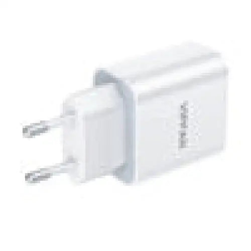 Wall charger VFAN E04 USB-C 20W QC 3.0 + Lightning cable (white) - mains chargers<<<Chargers<<<GSM