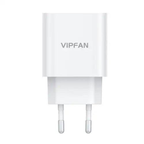 Wall charger VFAN E04 USB-C 20W QC 3.0 + Lightning cable (white) - mains chargers<<<Chargers<<<GSM