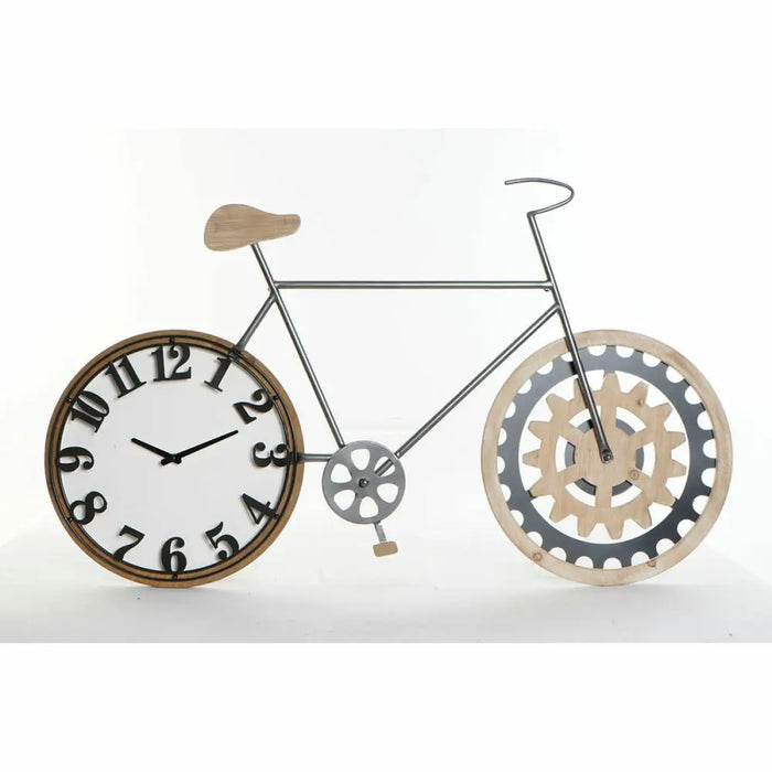 Wall Clock DKD Home Decor 108 x 6,4 x 63,5 cm Natural Black Bicycle Metal MDF Wood - Декорация и Осветление<<<Дом