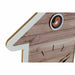Wall Clock DKD Home Decor 32 x 5 x 56 cm Natural White Plastic House MDF Wood (2 Units) - Декорация и Осветление<<<Дом