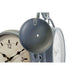 Wall Clock DKD Home Decor 43 x 14,5 x 47 cm Crystal Grey Golden Iron Traditional (2 Units) - Декорация и