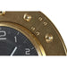 Wall Clock DKD Home Decor 48,5 x 6 x 48,5 cm Crystal Silver Black Golden Iron (2 Units) - Декорация и Осветление<<<Дом