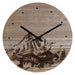 Wall Clock DKD Home Decor 8424001759712 Black Wood MDF Wood Moutain 30 x 30 x 1,5 cm - Декорация и Осветление<<<Дом