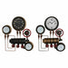 Wall Clock DKD Home Decor Black Red Iron Golden (2 pcs) (46 x 13 x 58 cm) - Декорация и Осветление<<<Дом