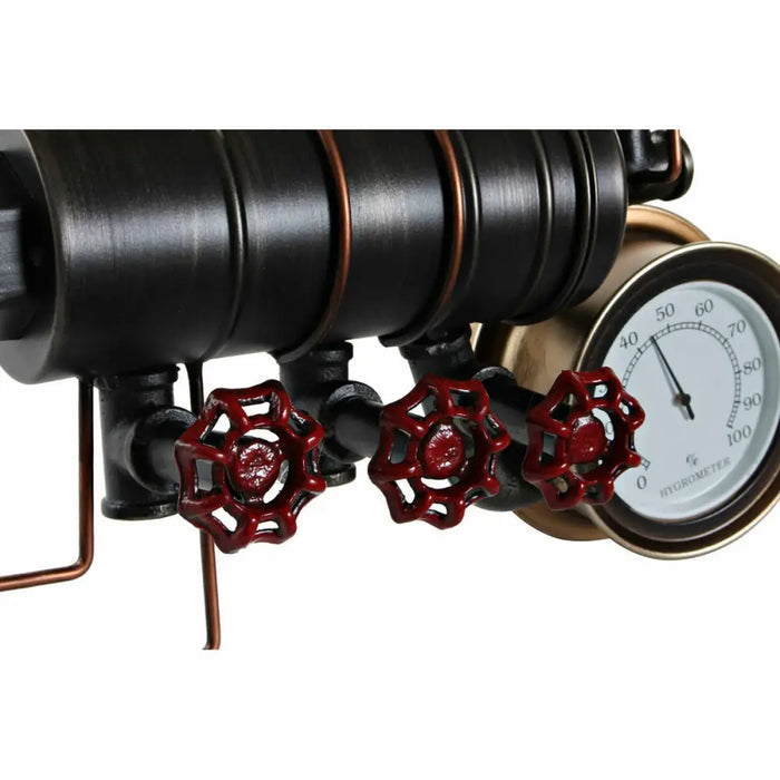 Wall Clock DKD Home Decor Black Red Iron Golden (2 pcs) (46 x 13 x 58 cm) - Декорация и Осветление<<<Дом