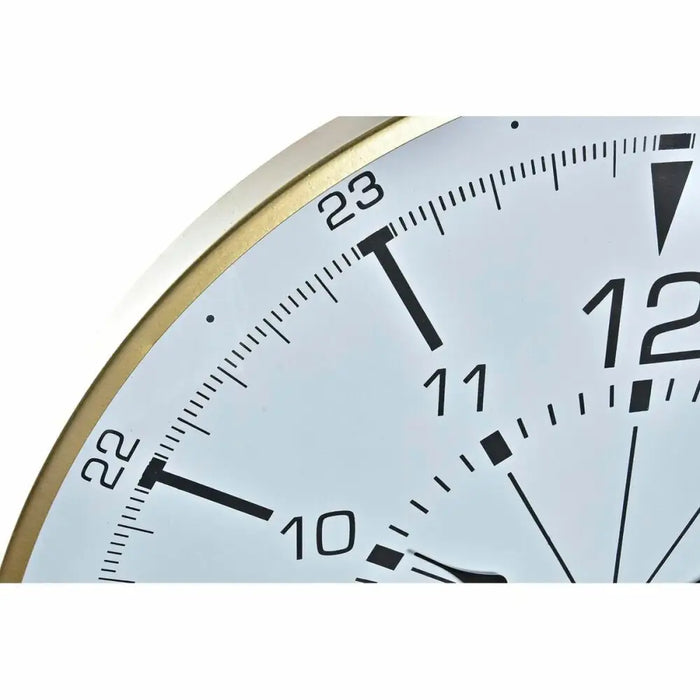 Wall Clock DKD Home Decor Crystal Golden Metal White Compass (60 x 3 x 60 cm) - Декорация и Осветление<<<Дом