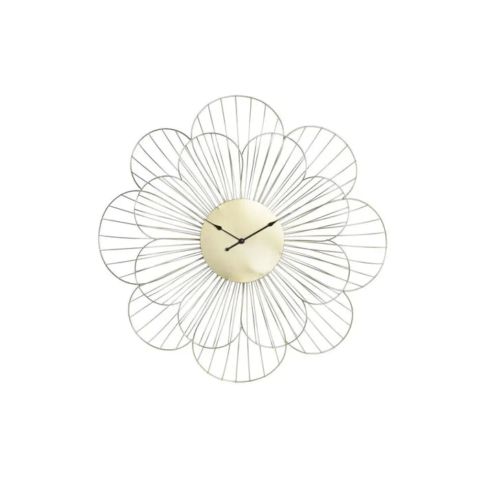 Wall Clock DKD Home Decor Flower Golden Metal (57 x 4 x 57 cm) - Декорация и Осветление<<<Дом Градина<<<BigBuy&&&Стенни