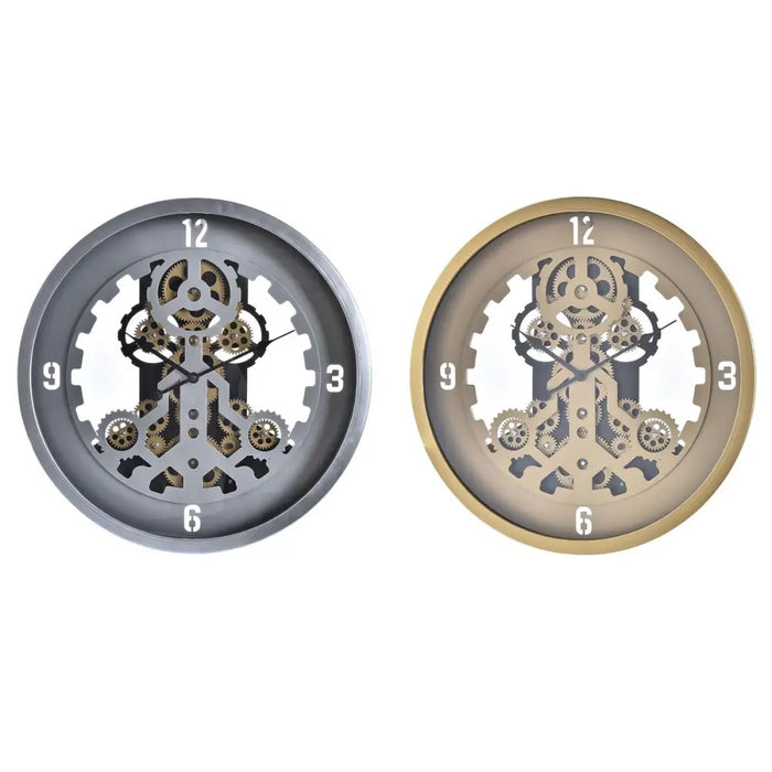 Wall Clock DKD Home Decor Golden Silver Crystal Iron 50 x 8 x 50 cm (3 Units) (2 Units) - Декорация и Осветление<<<Дом