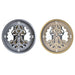 Wall Clock DKD Home Decor Golden Silver Crystal Iron 50 x 8 x 50 cm (3 Units) (2 Units) - Декорация и Осветление<<<Дом