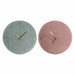 Wall Clock DKD Home Decor Green Pink 40,5 x 5,5 x 40,5 cm (2 Units) - Декорация и Осветление<<<Дом