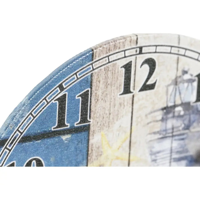 Wall Clock DKD Home Decor Multicolour Headlight MDF Wood Mediterranean (2 Units) (20 x 3 x 20 cm) - Декорация и